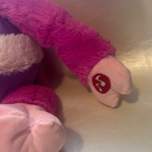Vibrant Pink and Purple Plush Pig Toy - Picture 4 of 9